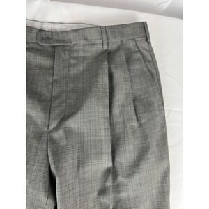 Zanella for Nordstrom‎ Men's Dress Pants Pleated Gray Checkered